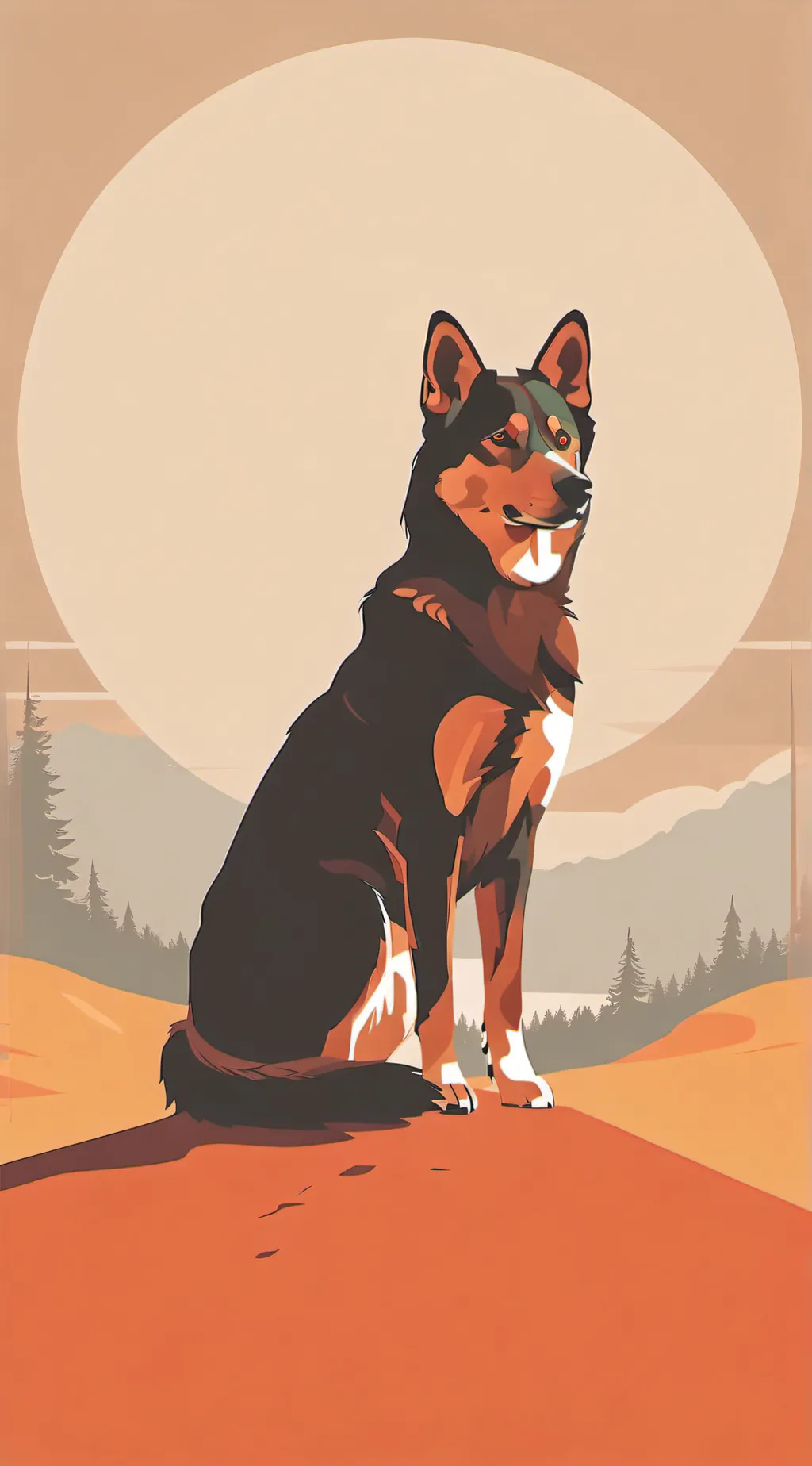 ai character: forest pack background