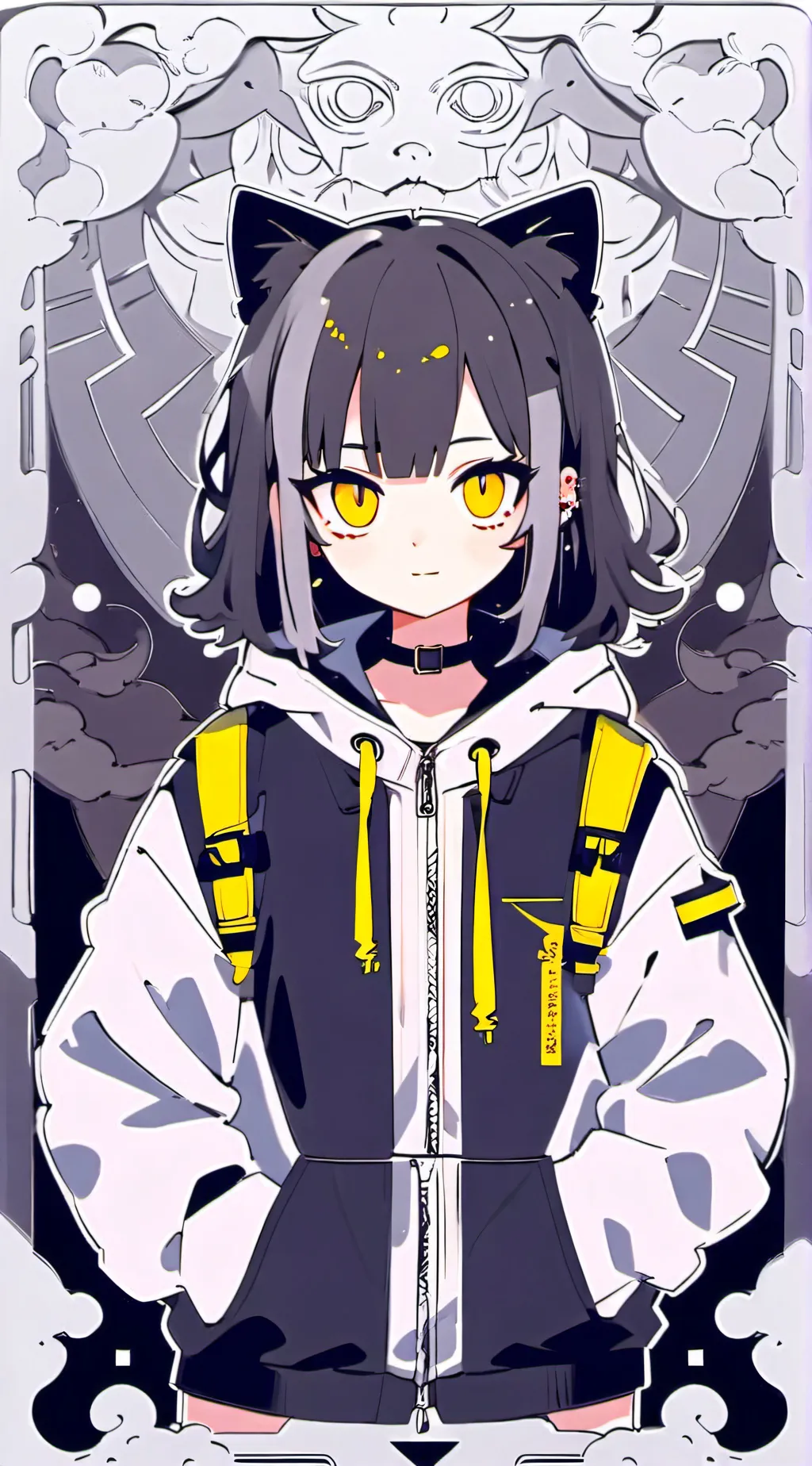 ai character: Cat attack 🐈 background