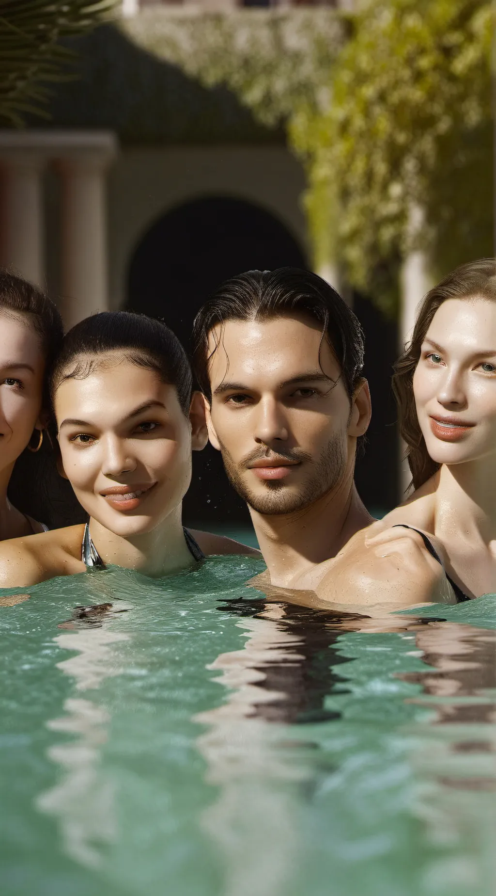 ai character: poolside (WWE) background