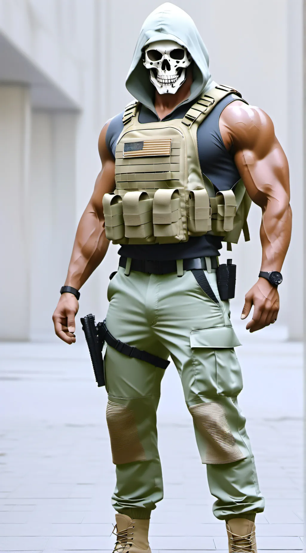 ai character: ghost background