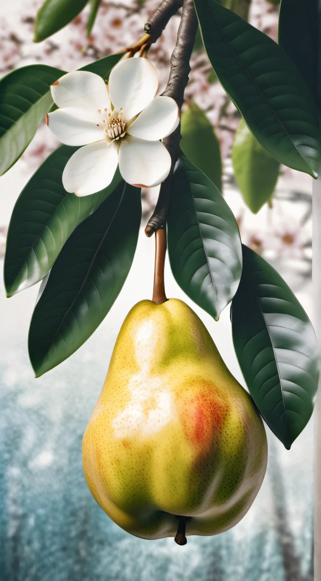ai character: pear background