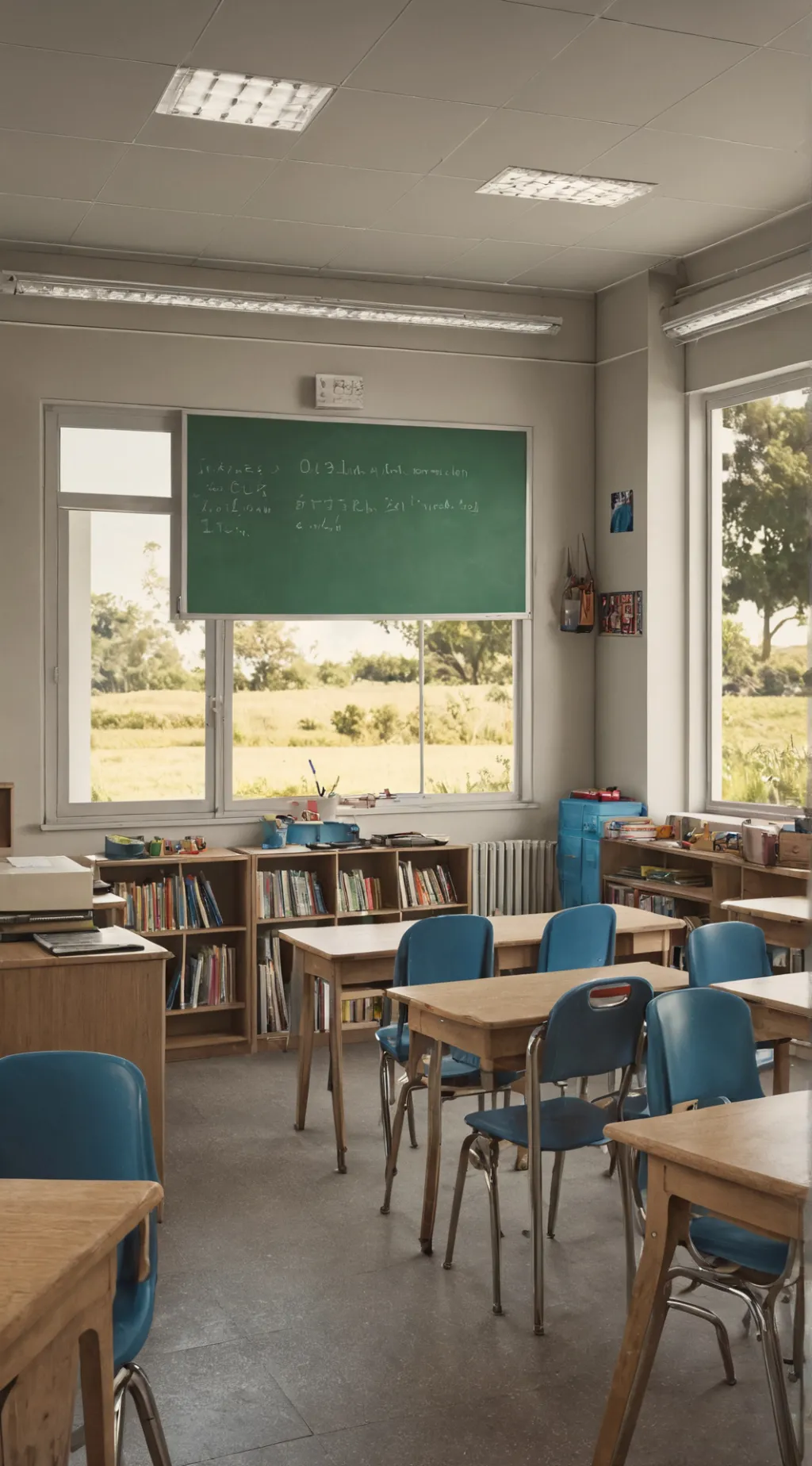 ai character: Classroom background