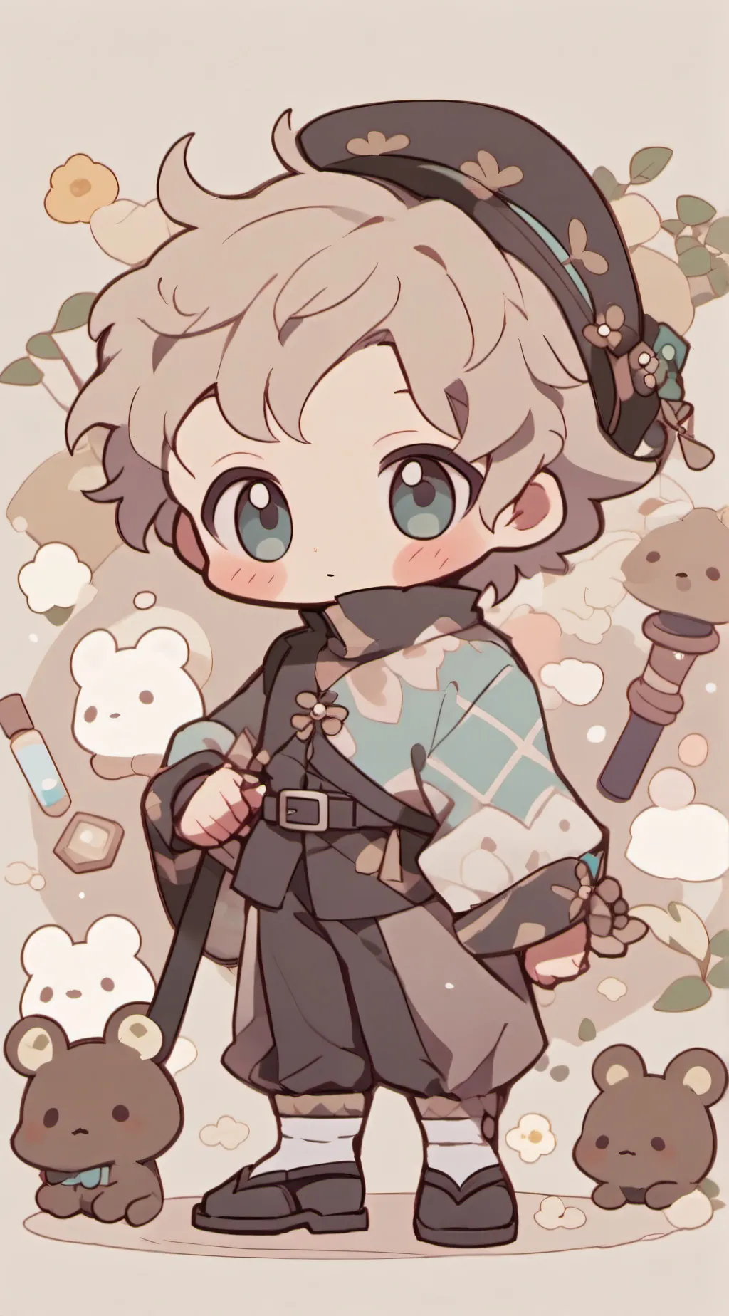 ai character: Boy and girls  background