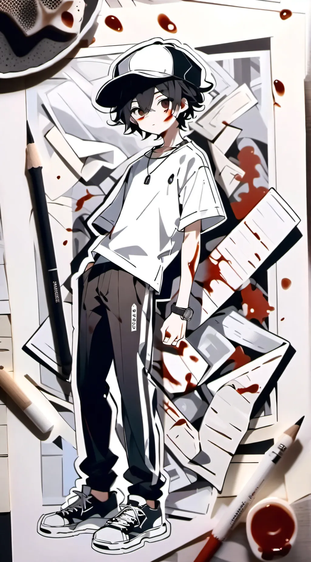 ai character: Lost Silver background