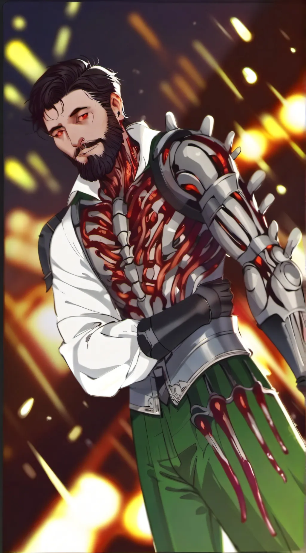 ai character:  infested creator background