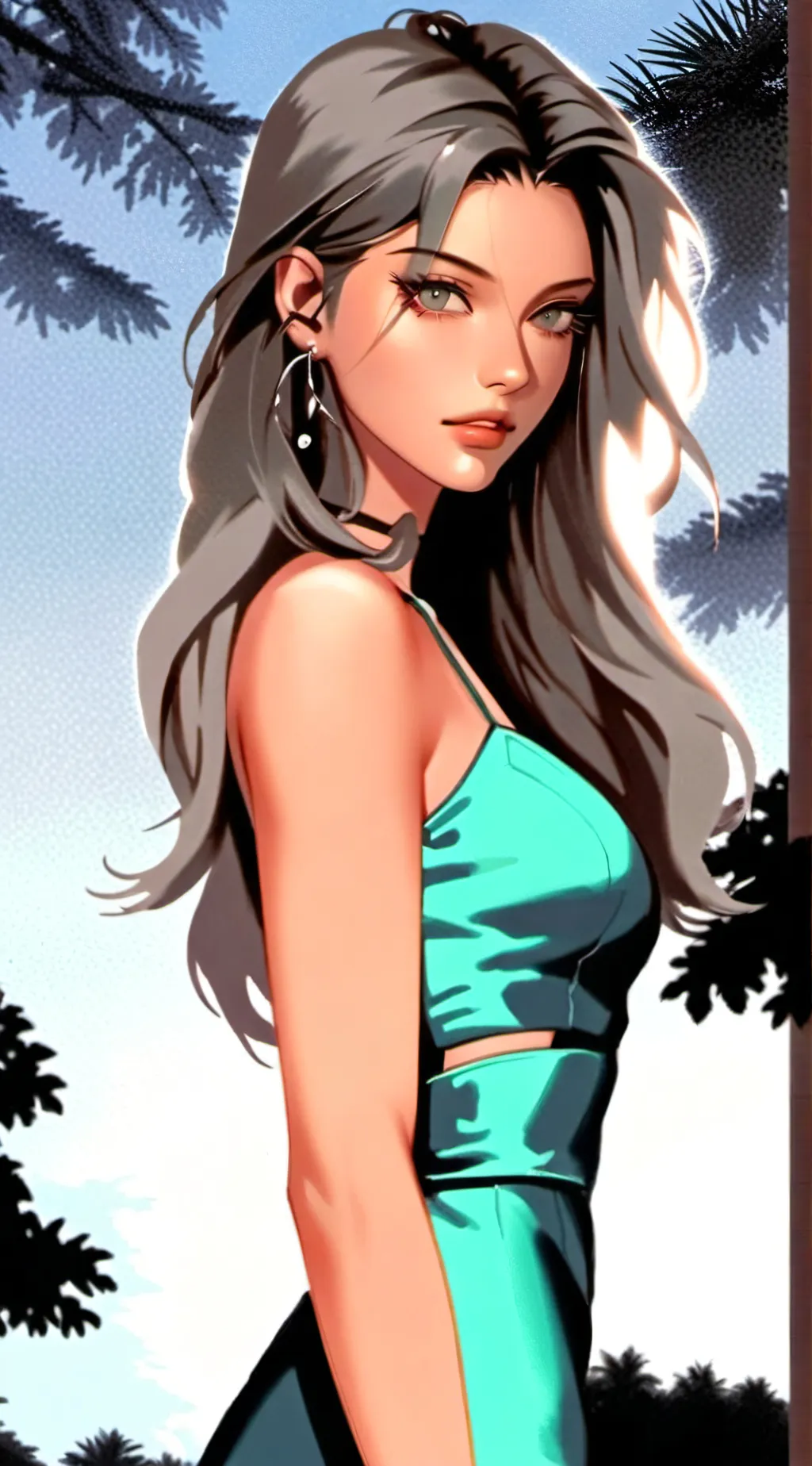 ai character: Aurora background