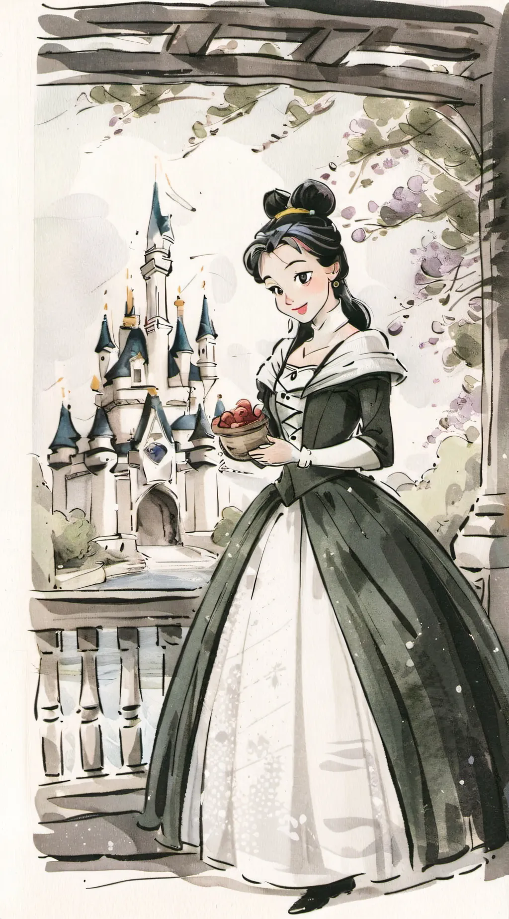 ai character: Disney after dark background