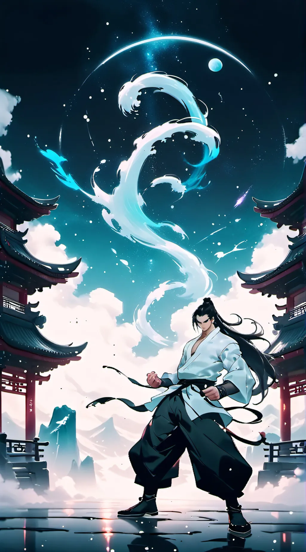 ai character: kung fu school background