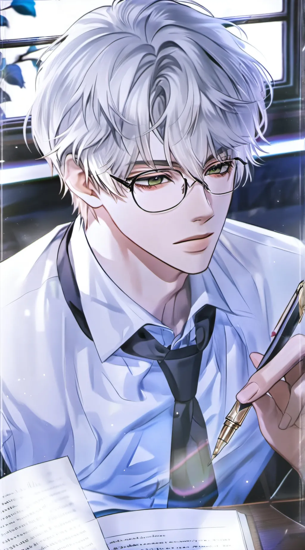 ai character: 📚Mr M📚 background