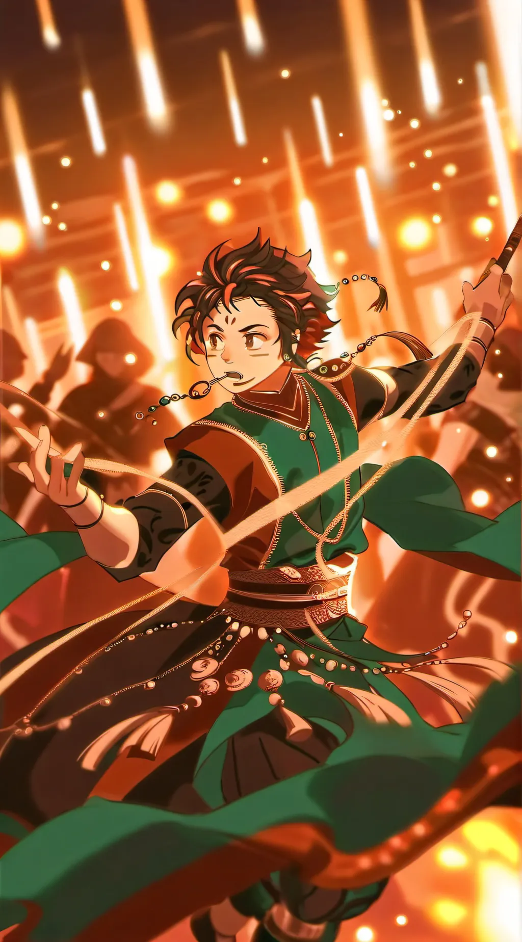 ai character: Tanjiro kamado background