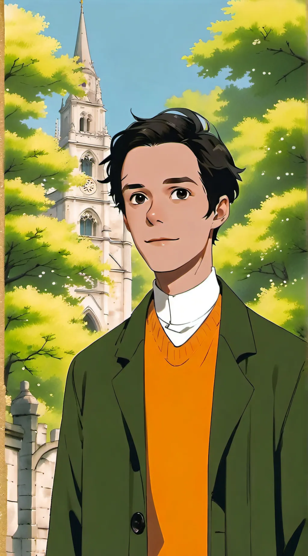 ai character: Dylan o'brien  background