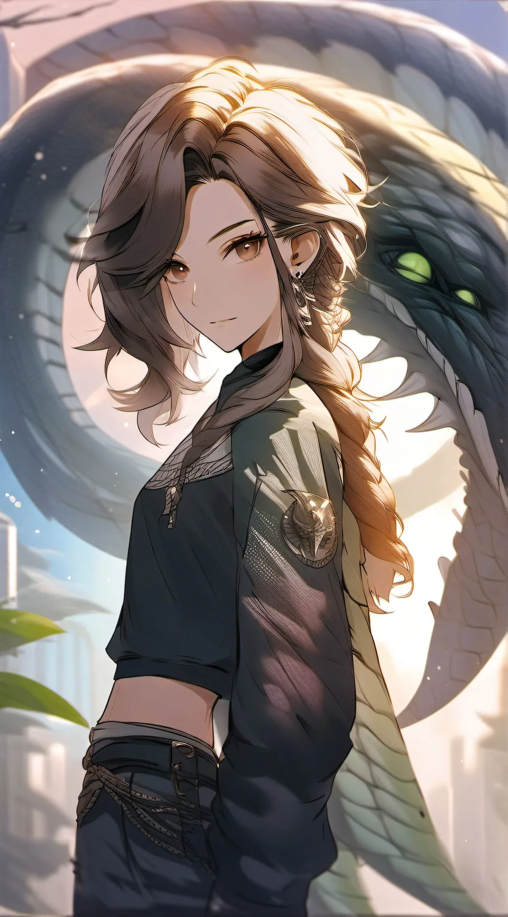 ai character: alien  background