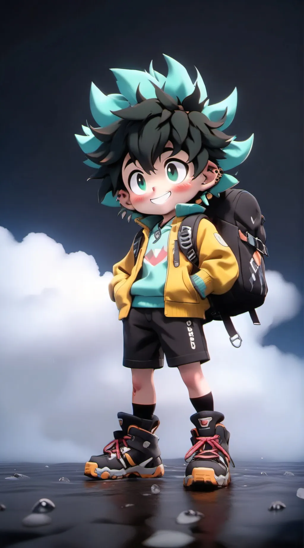 ai character: deku idk background