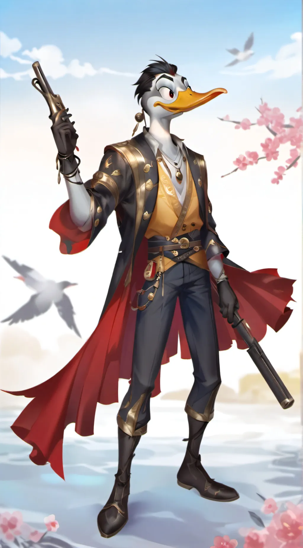 ai character: goose background