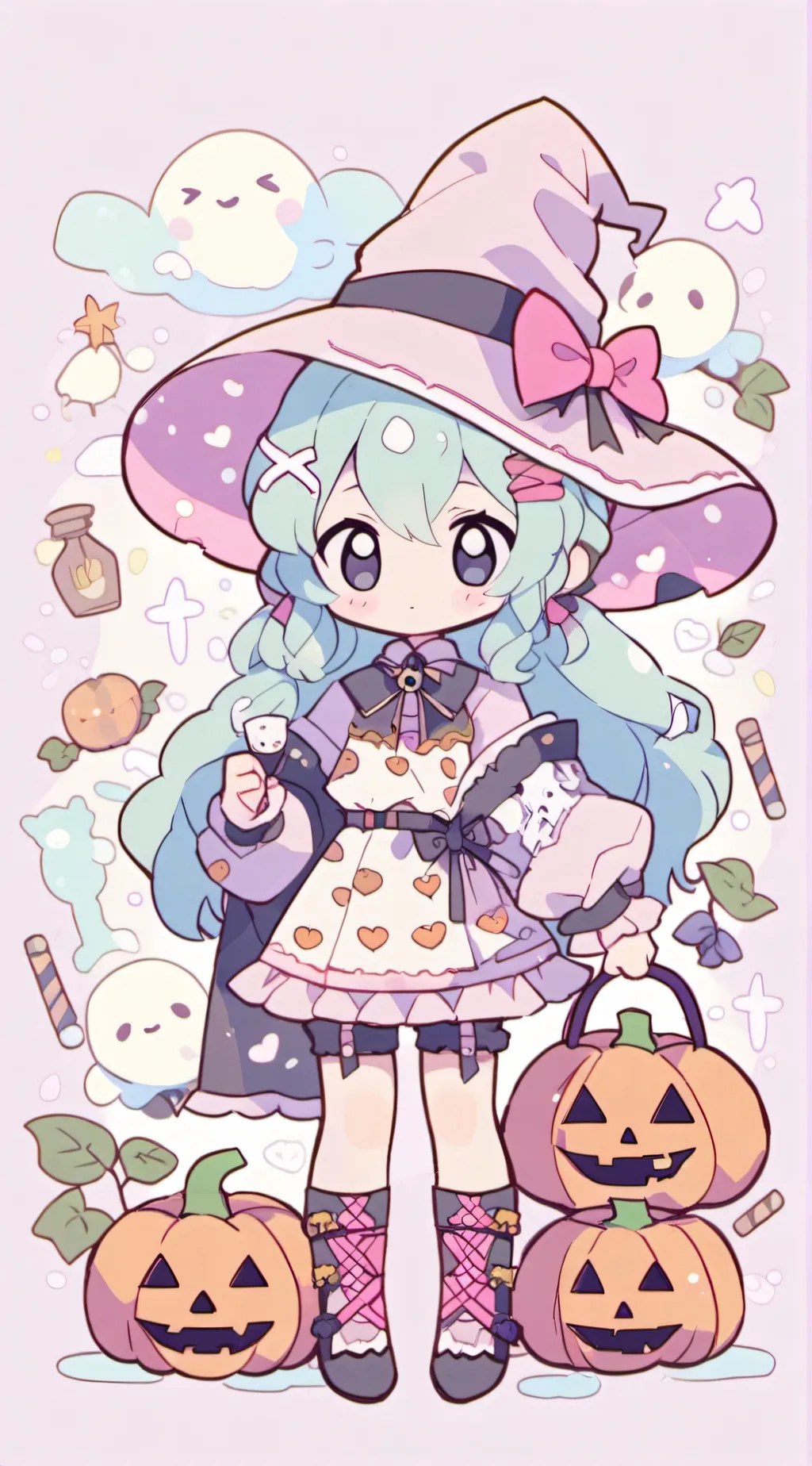 ai character: Ds halloween background