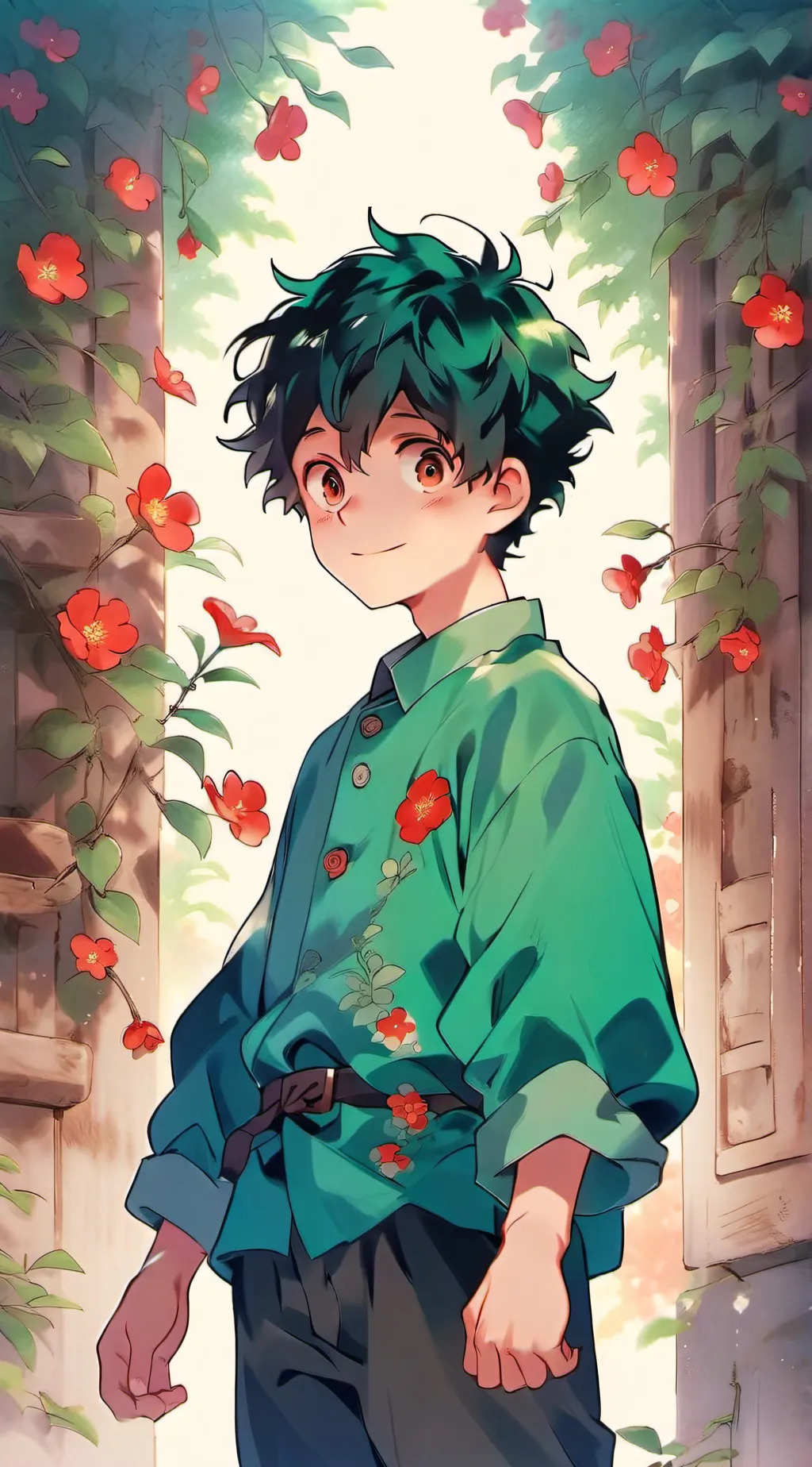 ai character: Deku 💖 background