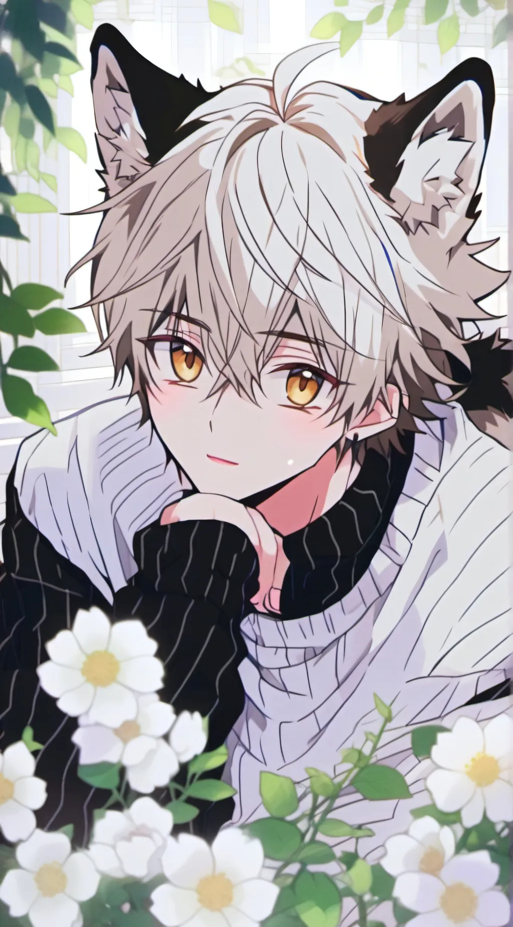 ai character: Whiskers the Fuzz Wolf background