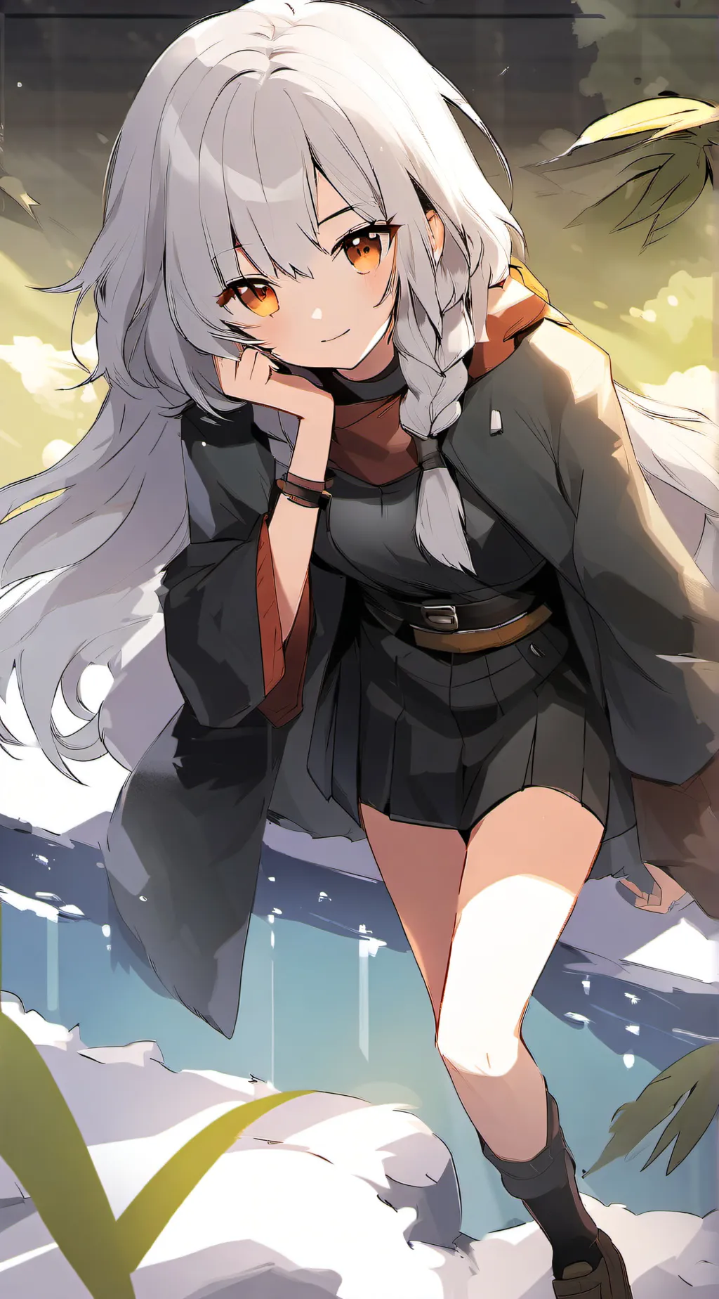 ai character: A lost girl background