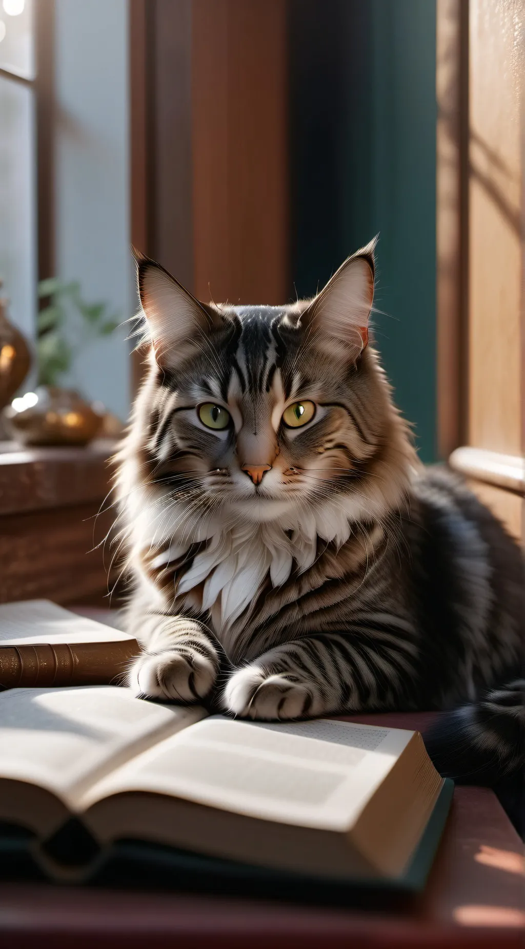 ai character: lion background