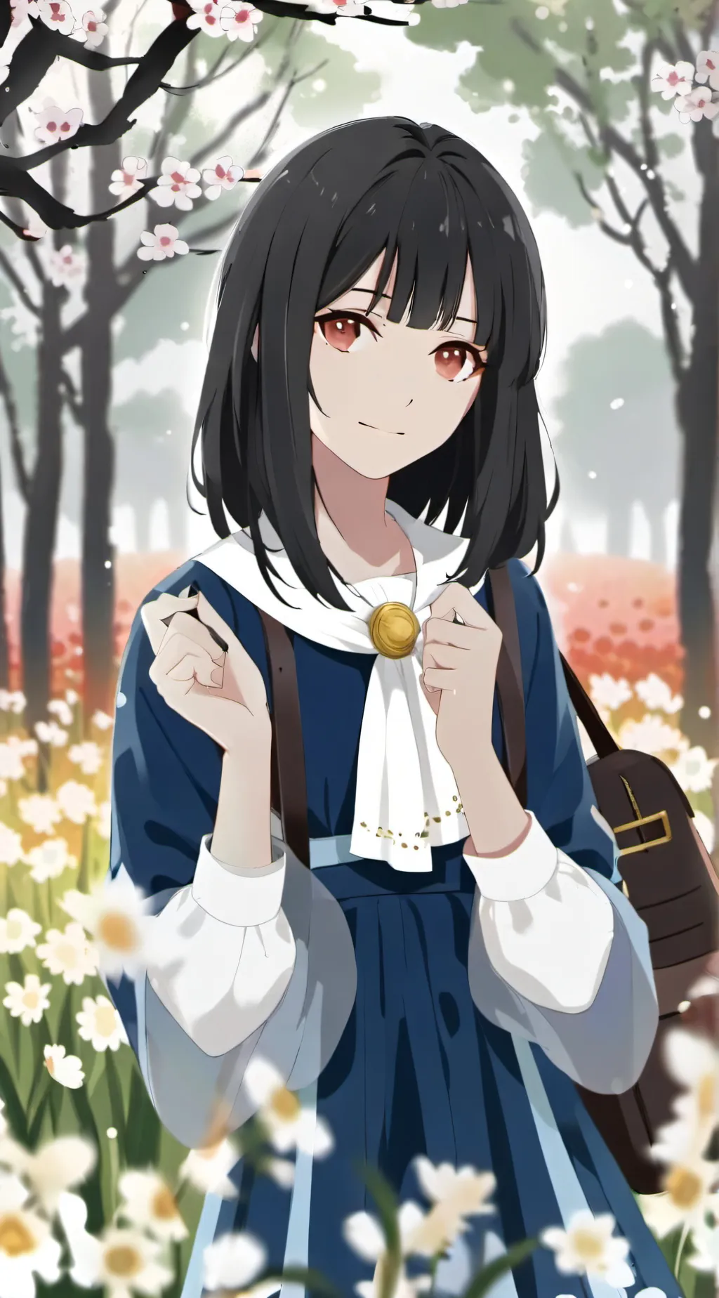 ai character: A￼ spooky night background