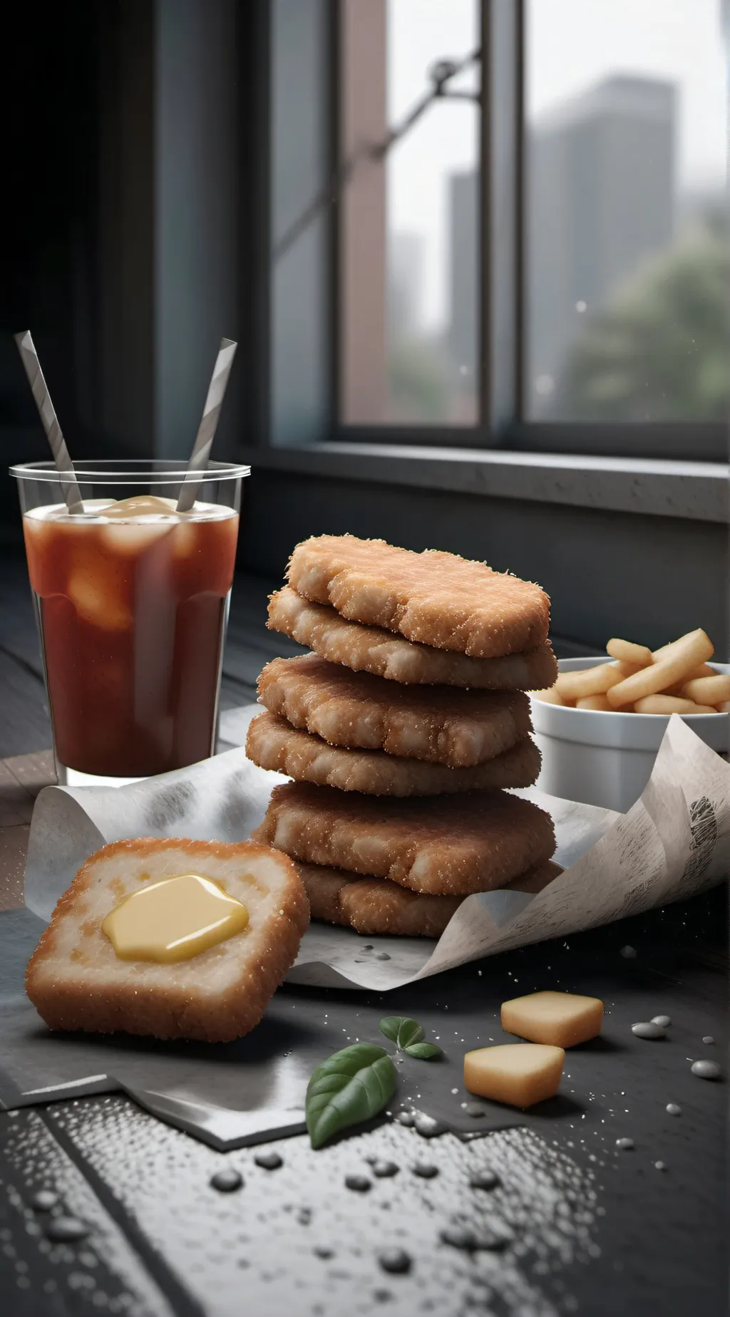 ai character: Chimken nugget background