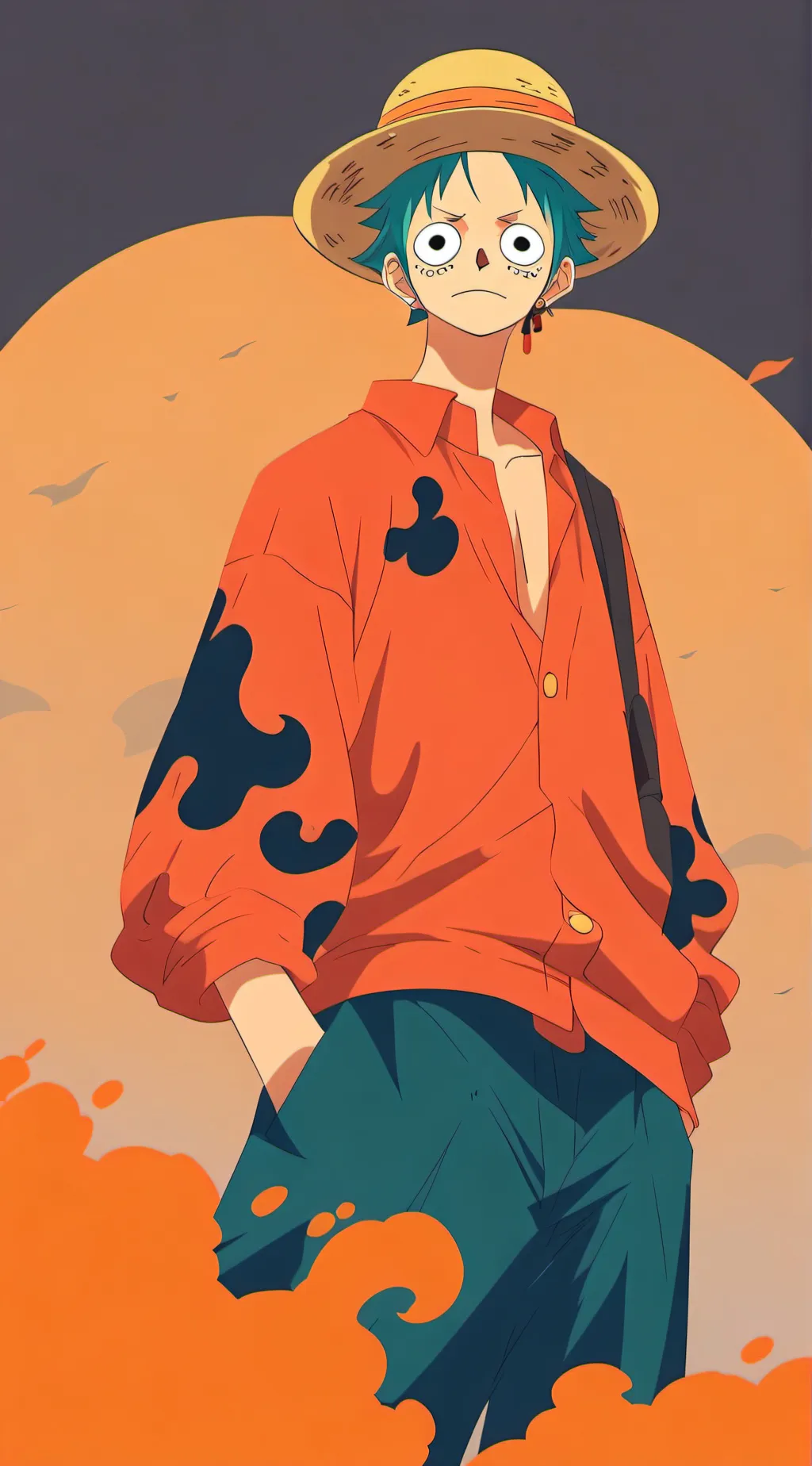 ai character: Luffy background