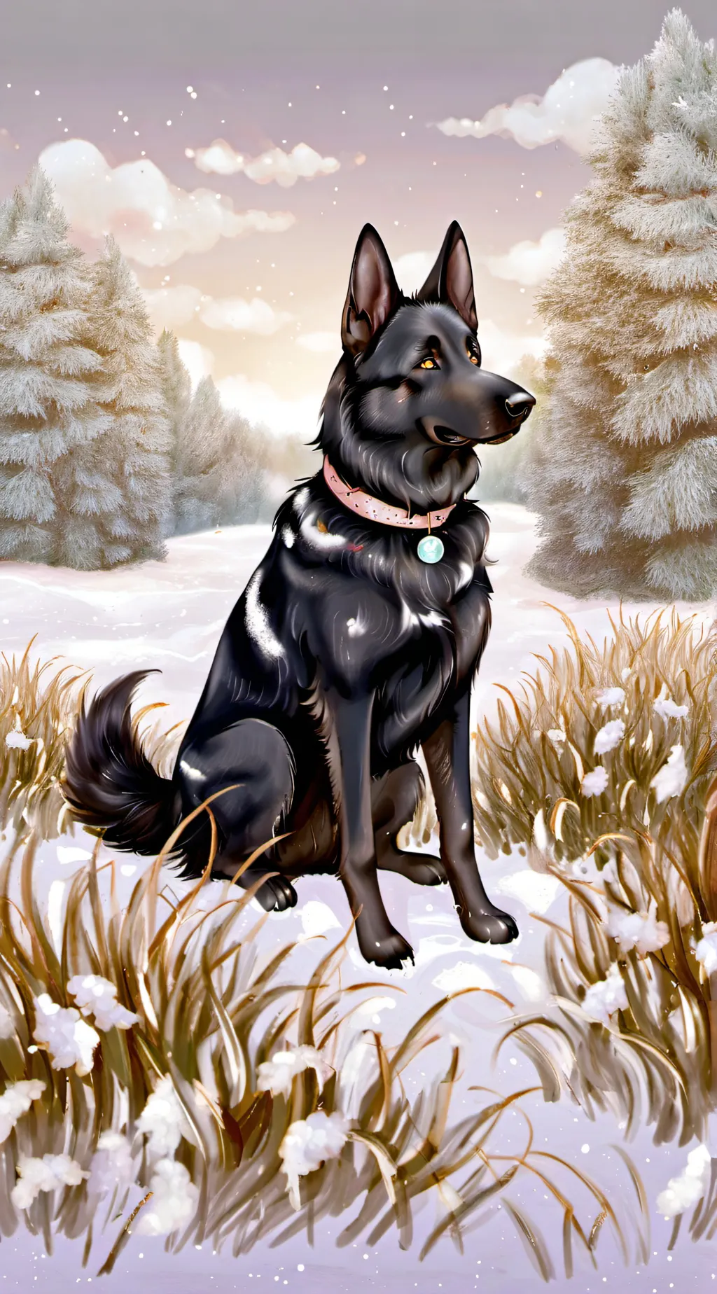 ai character: COD (dog) background