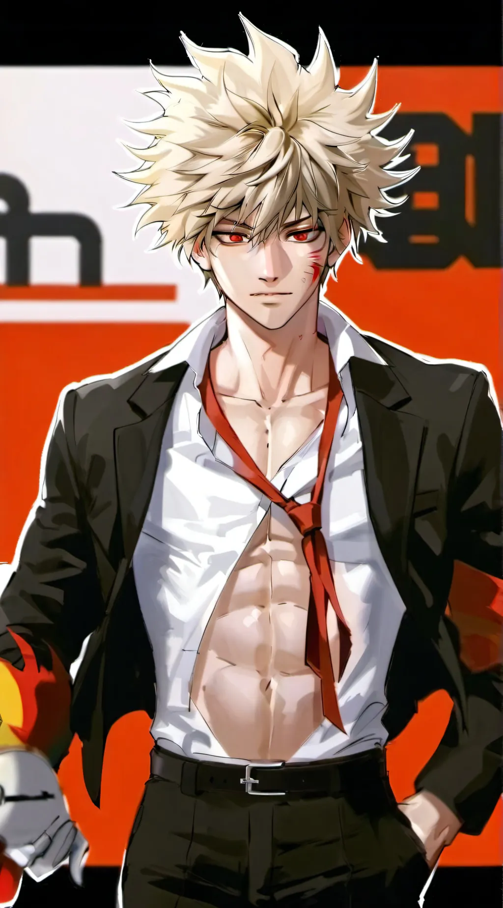 ai character: Bakugou Katsuki  background