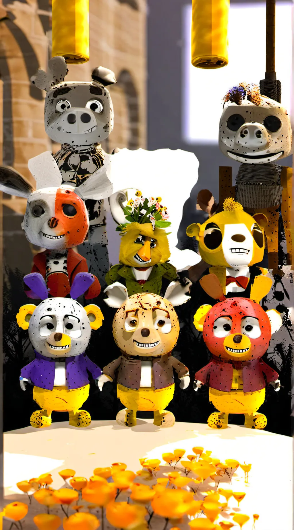 ai character: spring Bonnie background