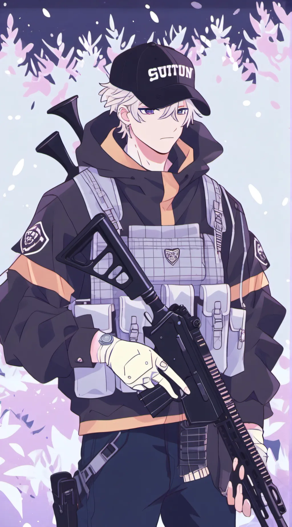 ai character: Furry hunter  background