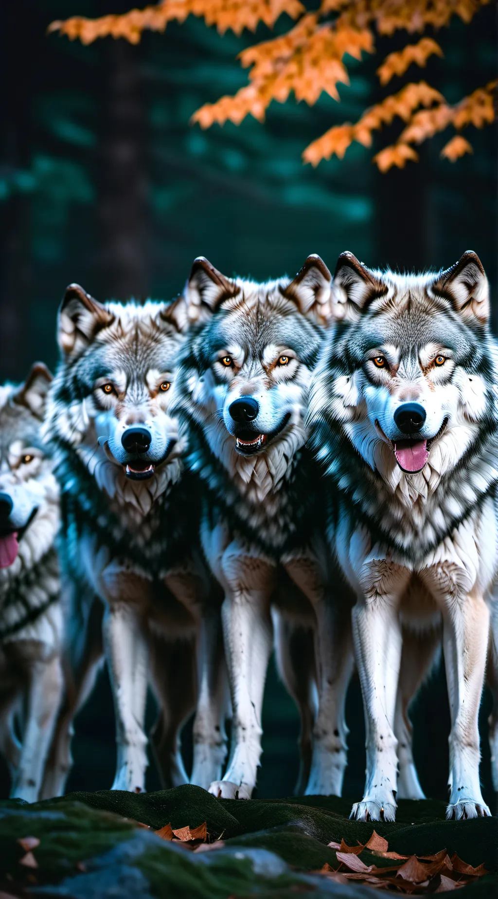 ai character: wolf enclosure  background