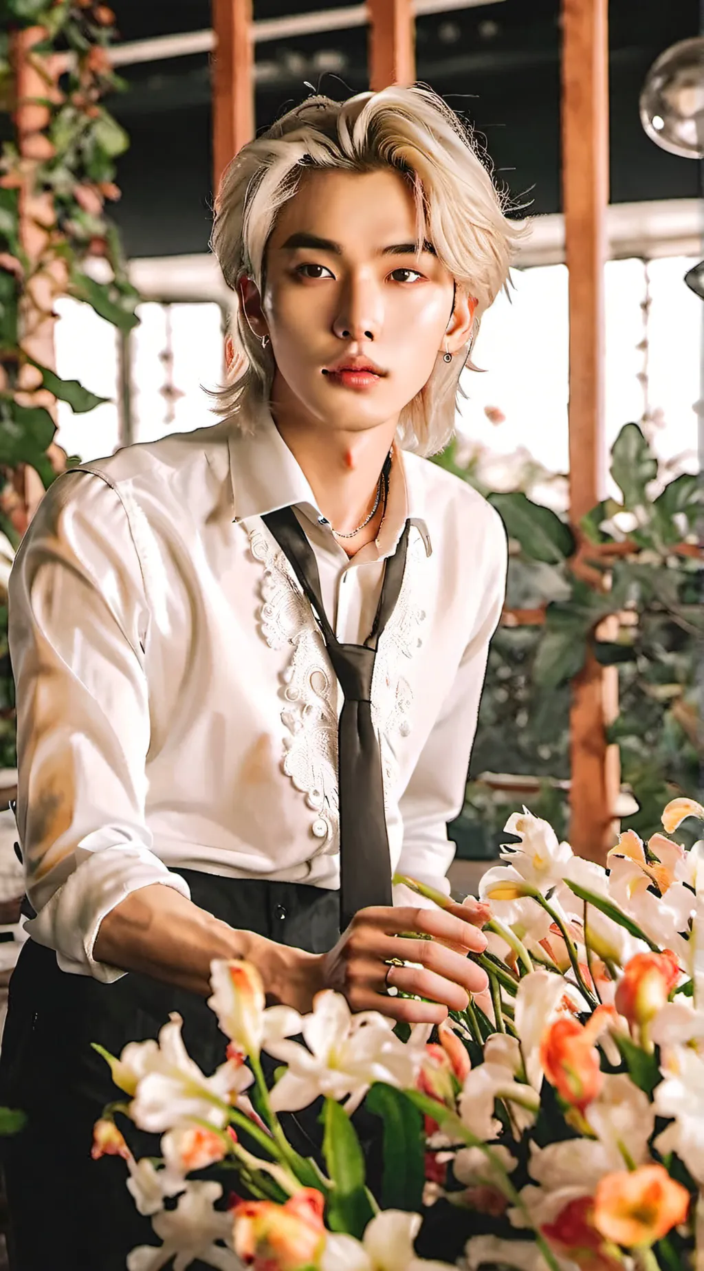 ai character: Hyunjin Hwang background