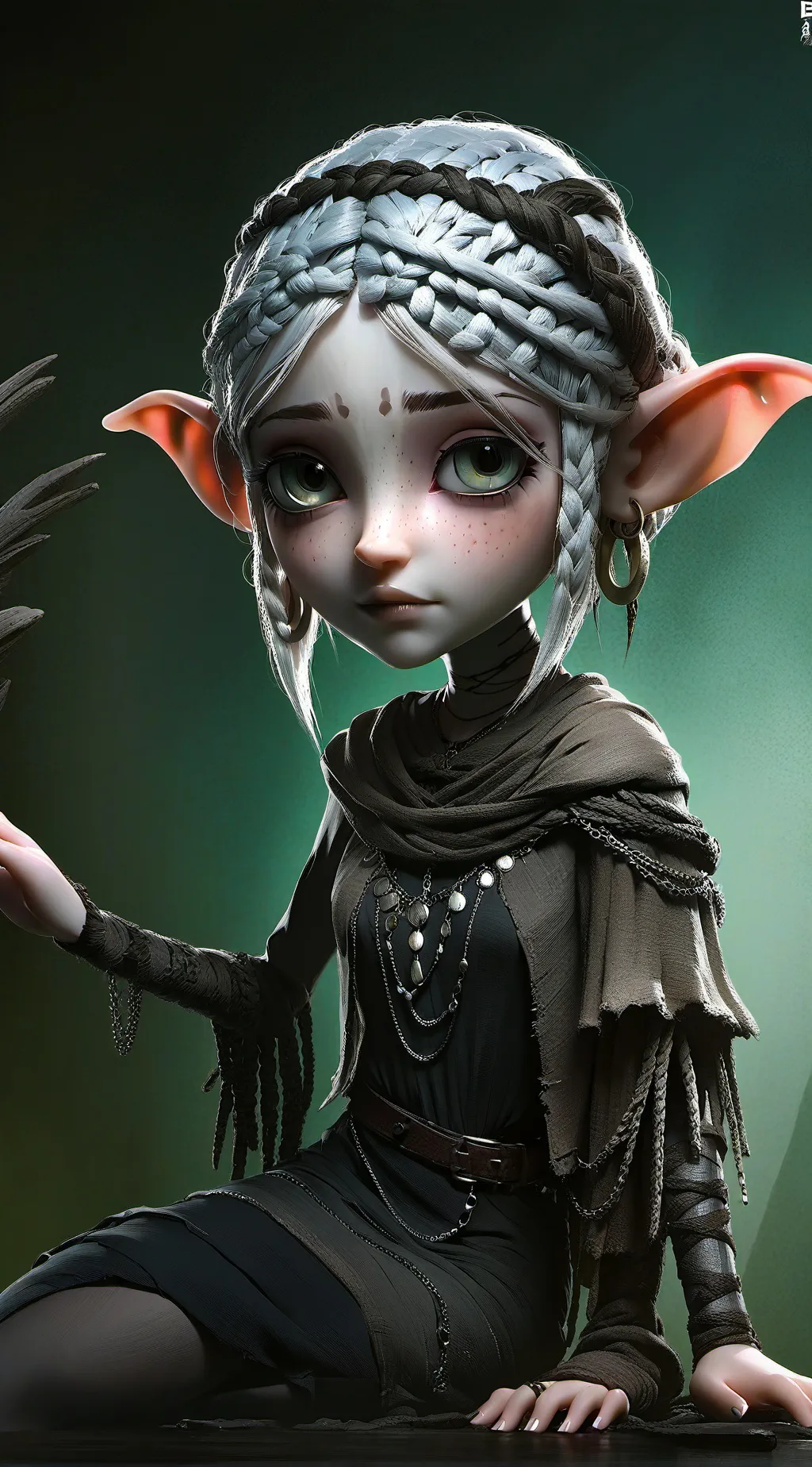 ai character: goblin girl background