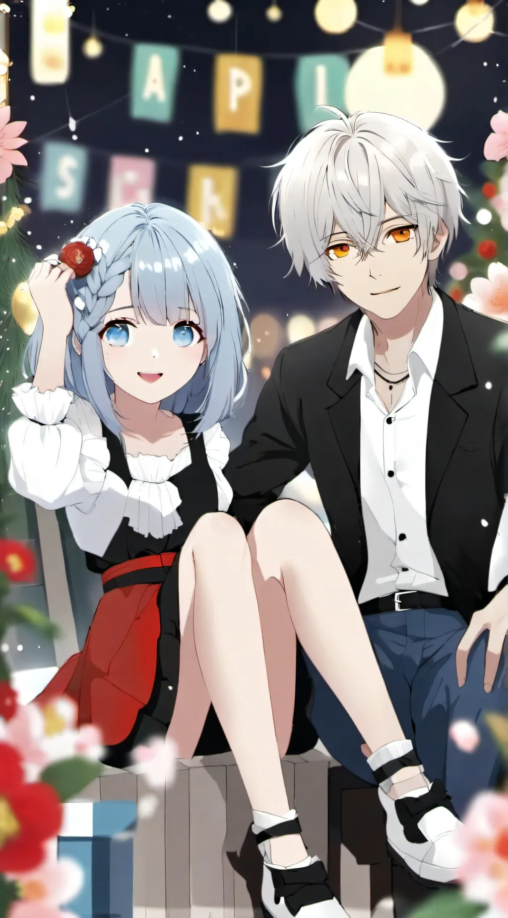 ai character: Lily 'n Jason background