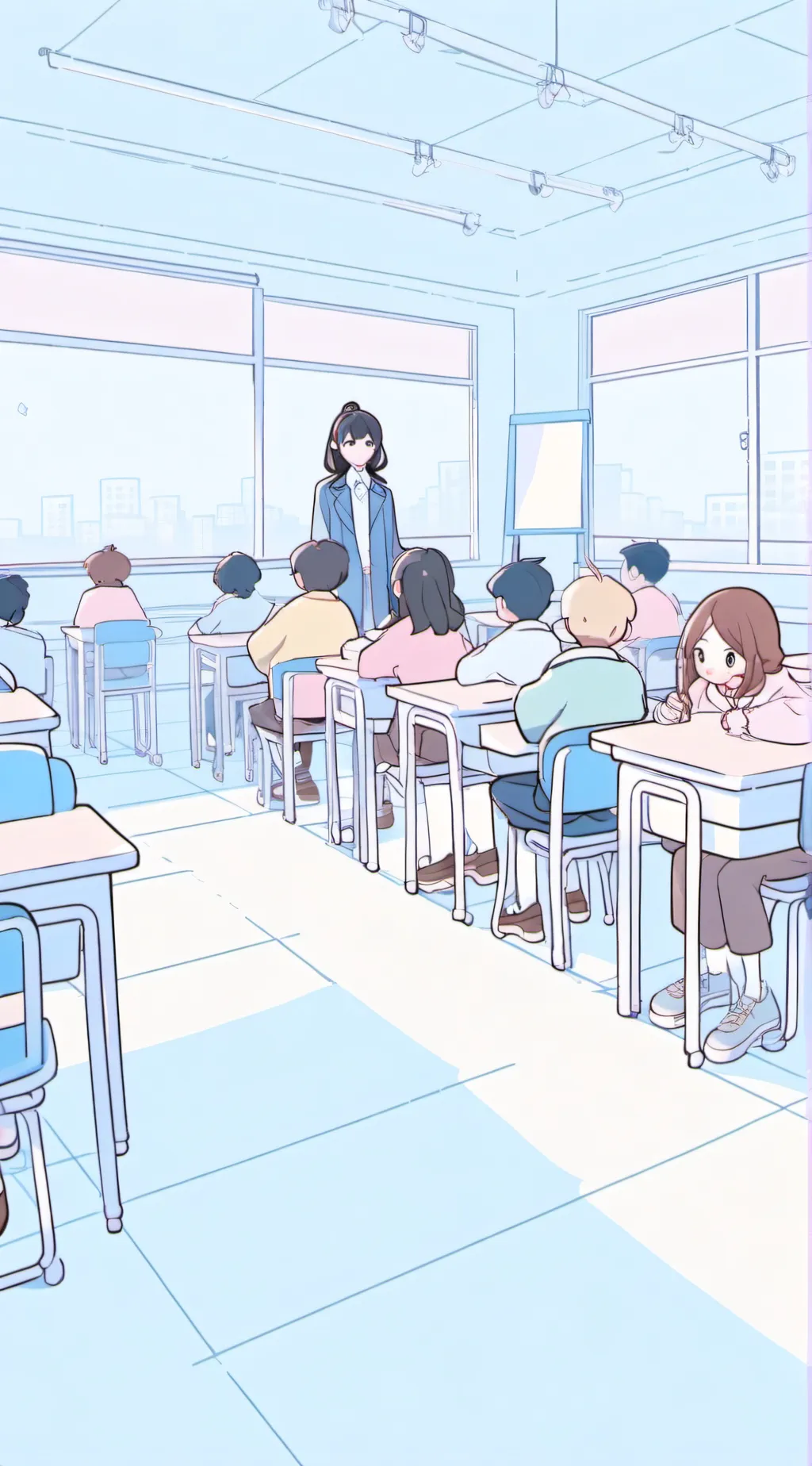 ai character: 1st School Day! #1 background