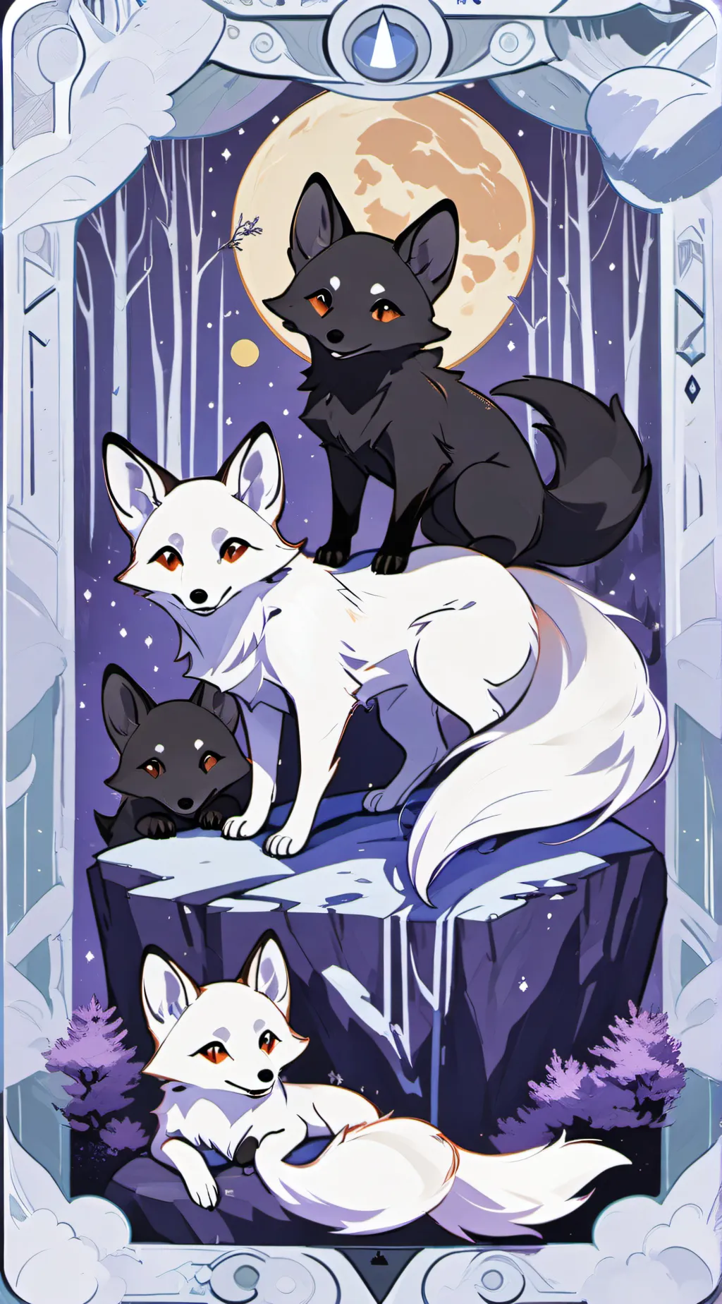 ai character: Foxes background