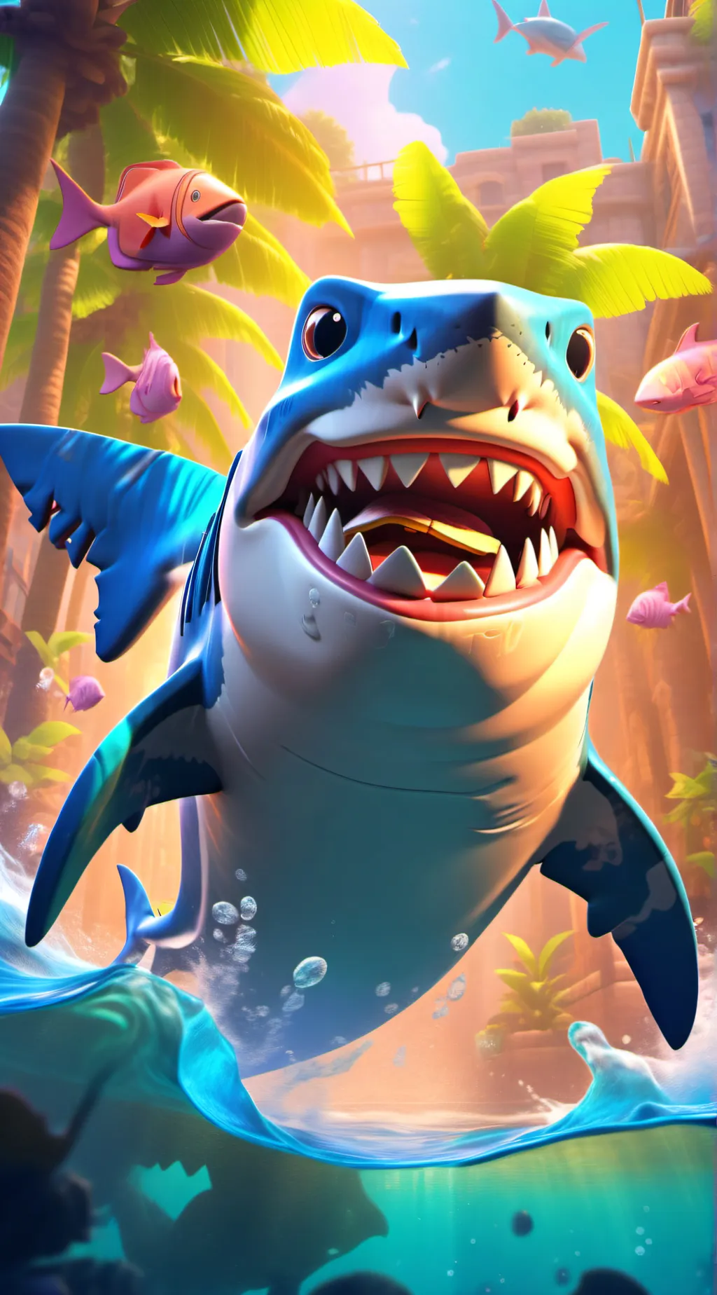 ai character: sharky background