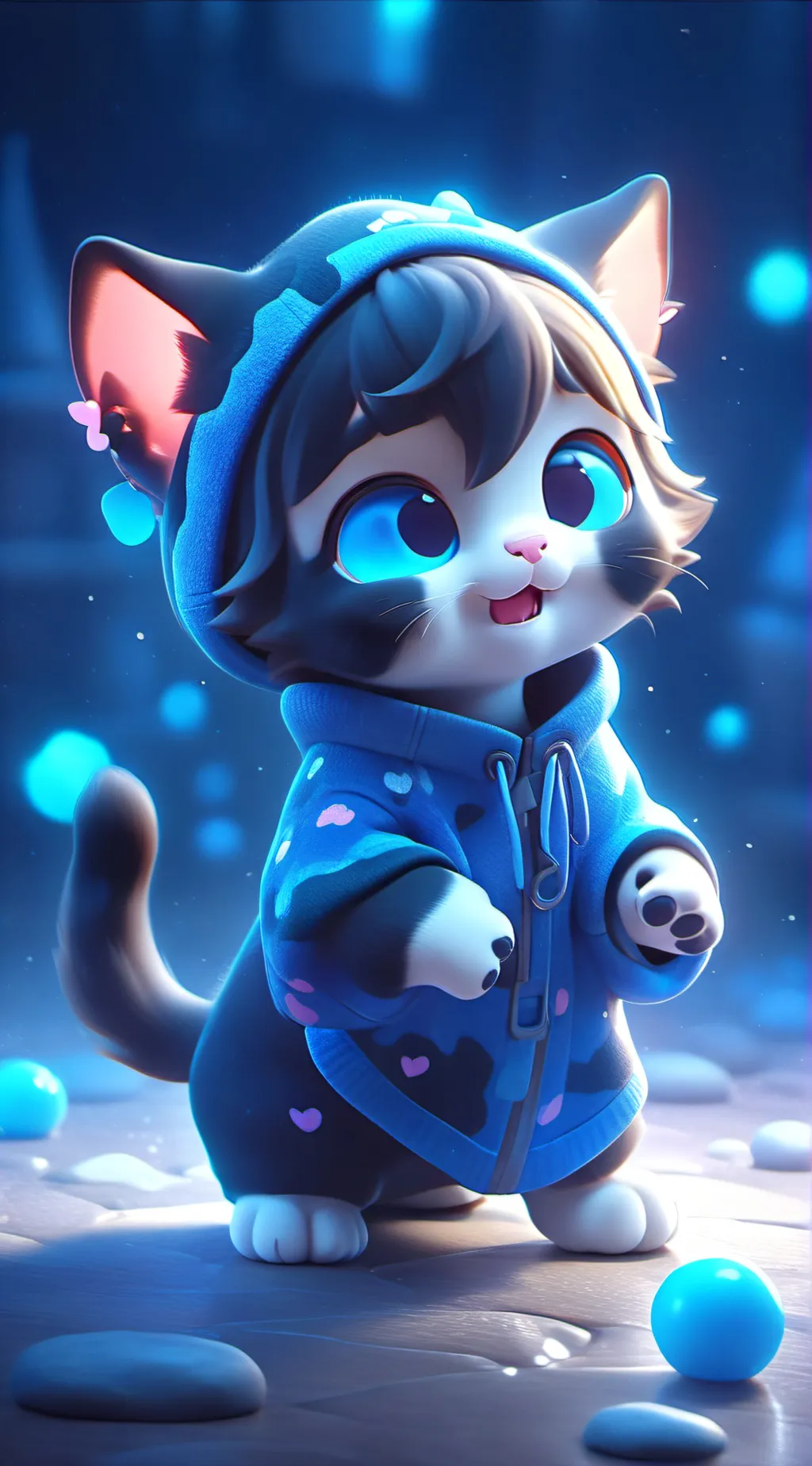 ai character: baby cat background