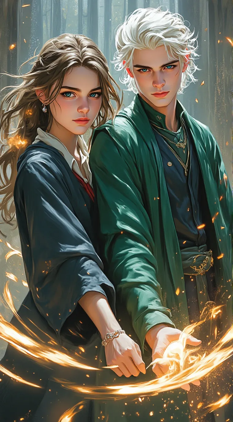 ai character: Hogwarts 💚✨️ background