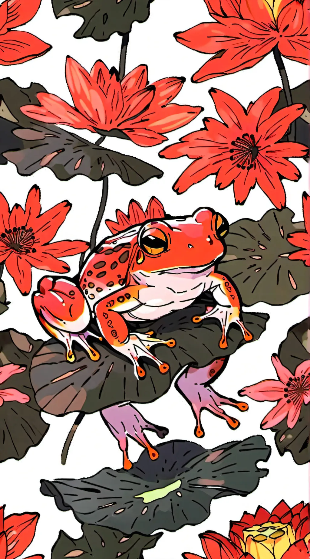 ai character: frog background