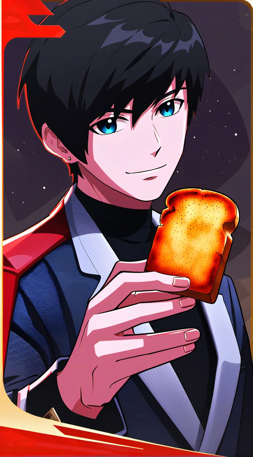 ai character: Slice of bread  background