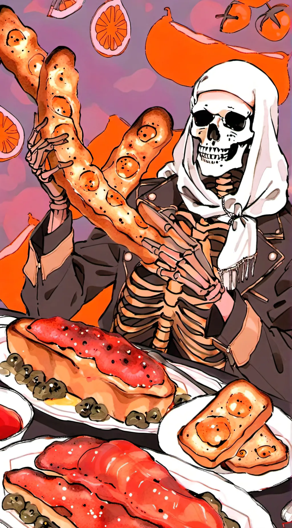 ai character: Skeleton background