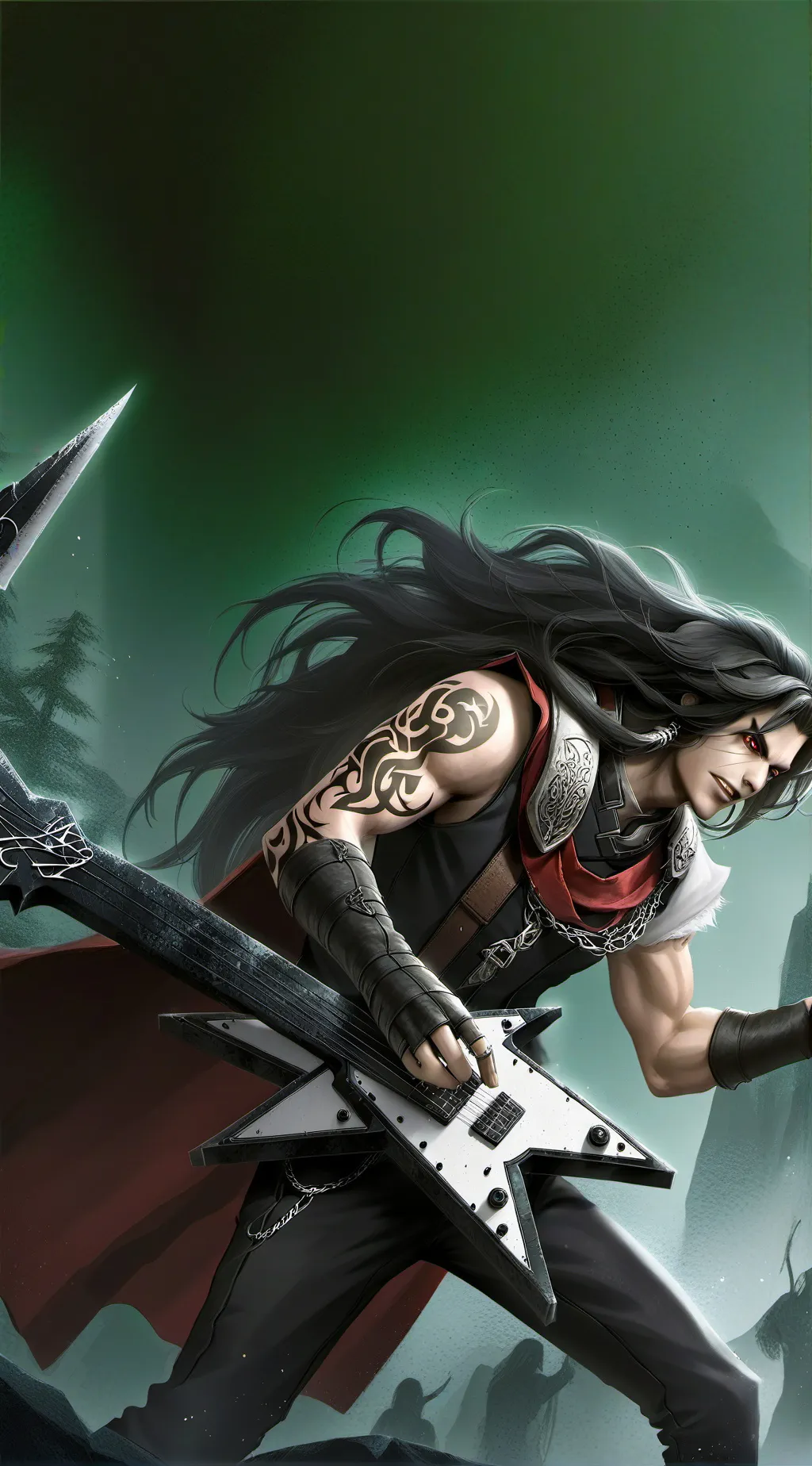 ai character: Anubis  background