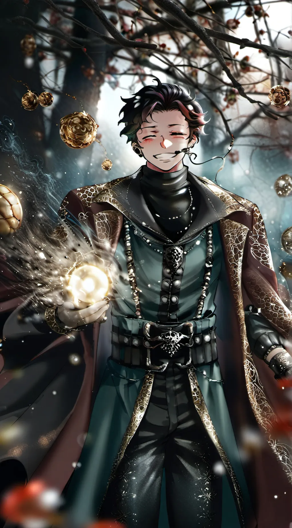 ai character: Muzan x Tanjiro  background