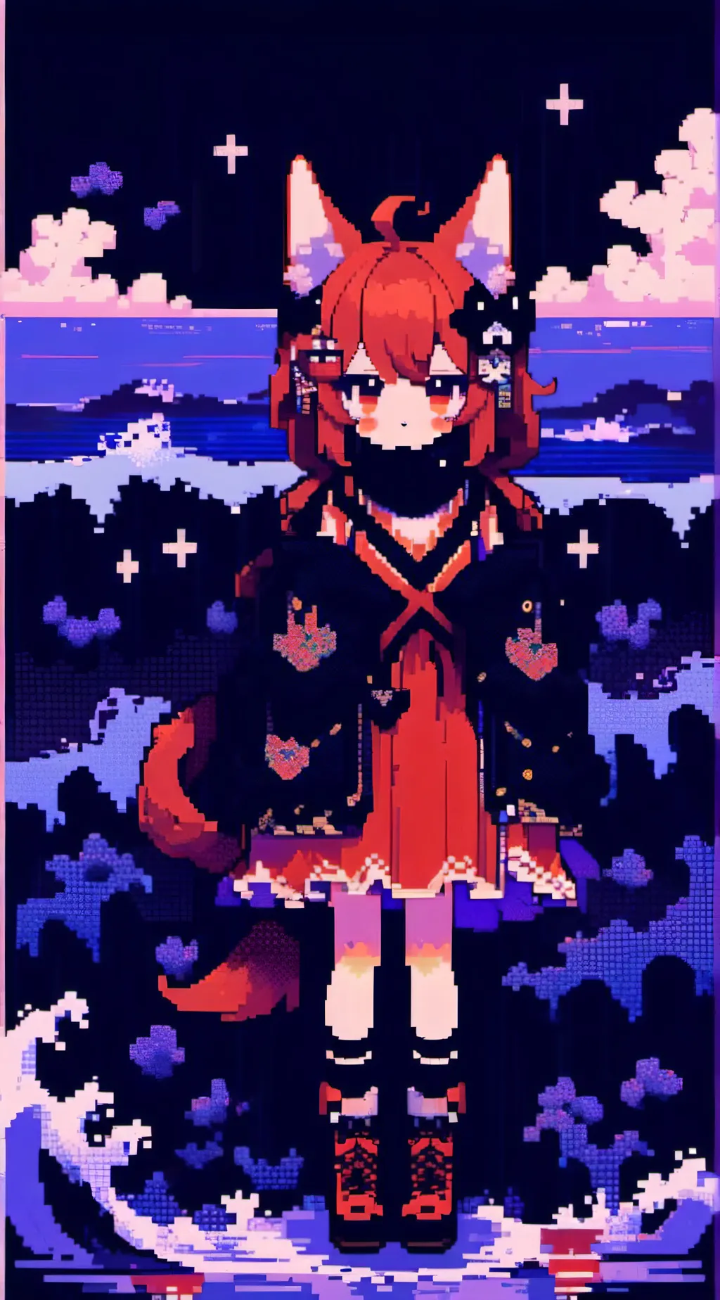 ai character: Scarlett Blooming background