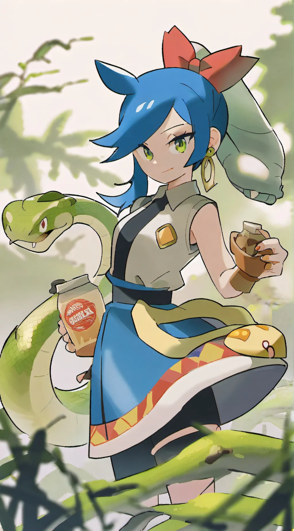 ai character: Naga Amy  background