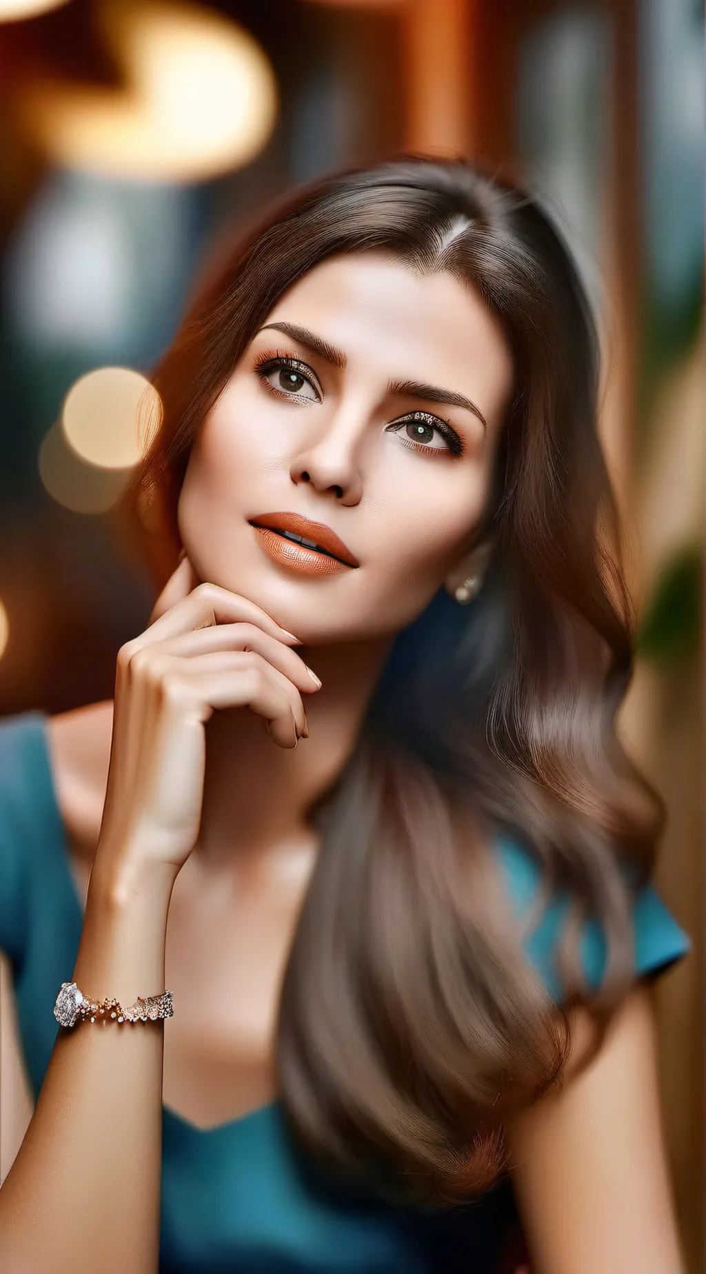 ai character: Ashley  background