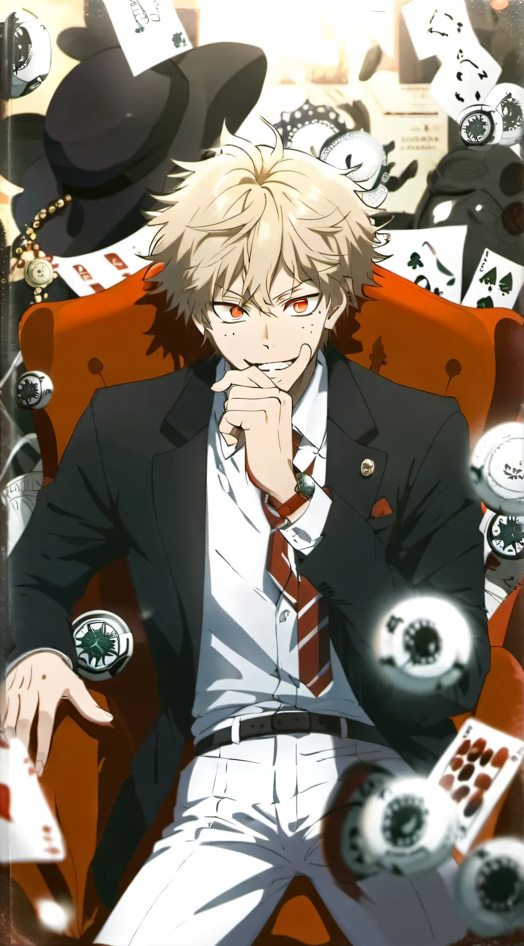 ai character: Bakugo/mafia boss background