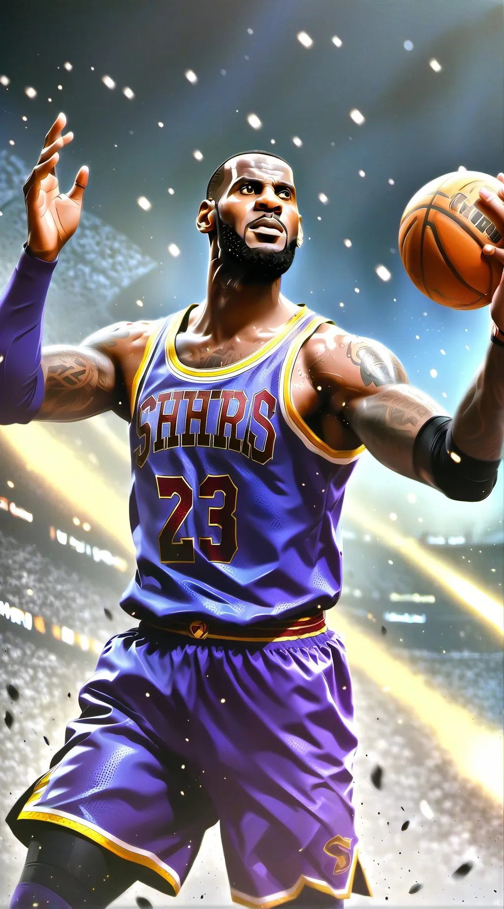 ai character: Lebron James  background
