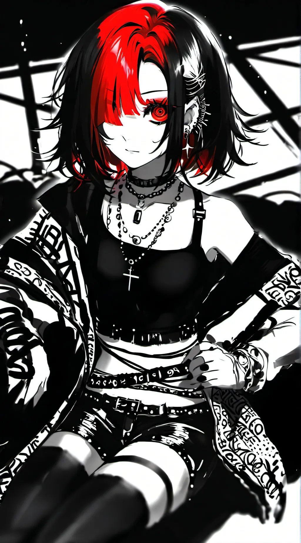 ai character: Emo girl background